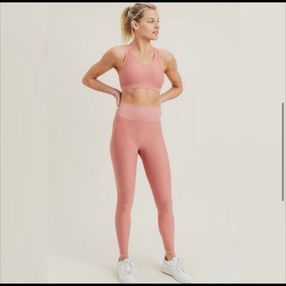 Mono B Pants - Jacquard & Ribbed Seamless Highwaist 2pc athletic